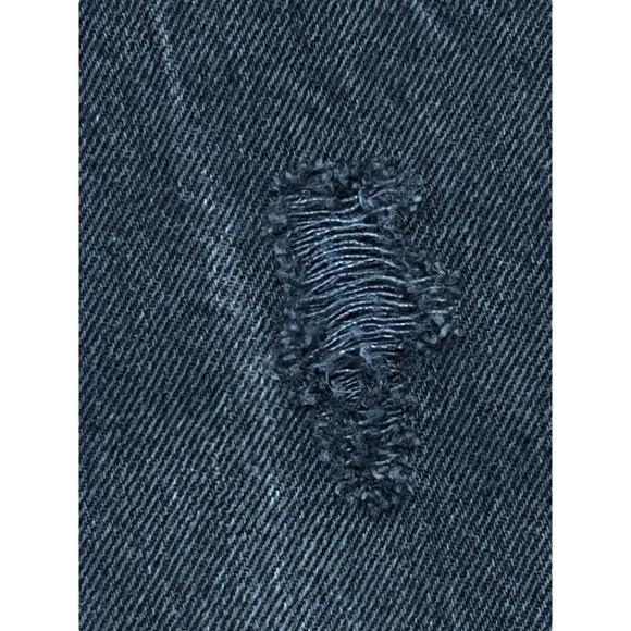 Current/Elliott NEW Cotton Distressed Straight Leg Cropped Jeans Black 30 - Picture 11 of 14